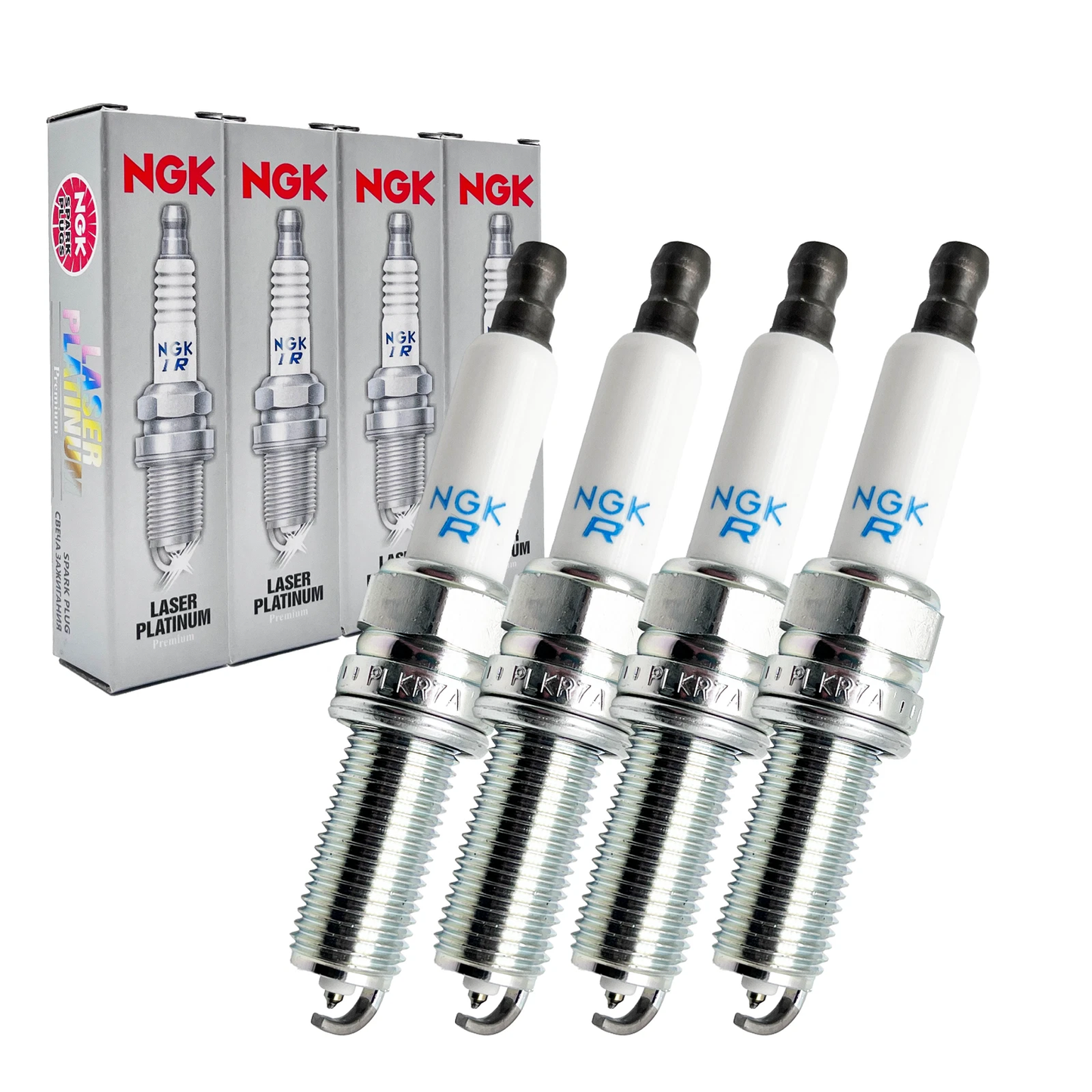 4x NGK 4288 PLKR7A Zündkerzen für Mercedes C-Klasse, Maybach, Smart & Hyundai