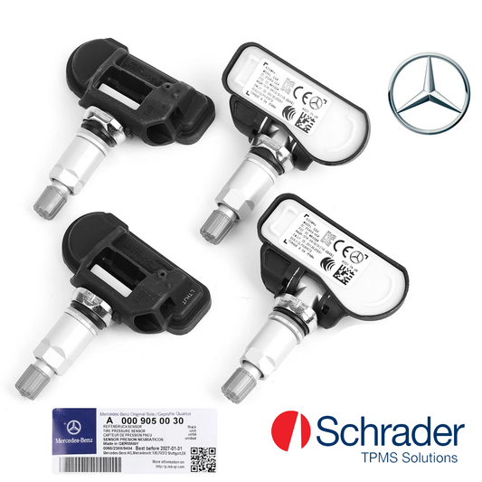 4x Original Mercedes-Benz RDKS Reifendrucksensoren A0009050030 433 MHz NEU
