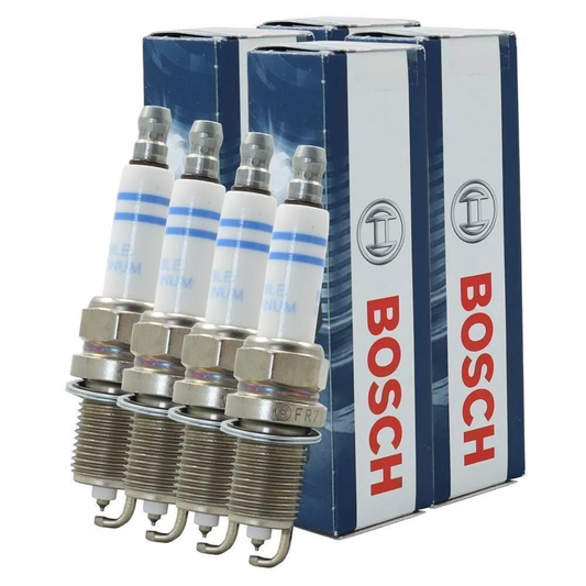 4x BOSCH Super Zündkerzen FR7LD+ 0242235914 für VW, Seat, Skoda & Mini – Originalqualität
