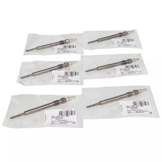 6x VW Glühkerzen 059963319AB Audi A6 A8 Q5 Q7 Skoda TDI 2.7 3.0 V6 Diesel