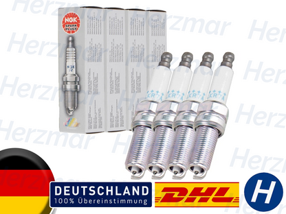 4x NGK 4288 PLKR7A Zündkerzen für Mercedes C-Klasse, Maybach, Smart & Hyundai